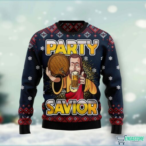 Jesus Party Savior Ugly Christmas Sweater Jesus Party Savior Ugly Christmas Sweater
