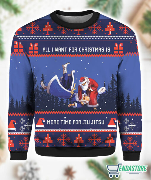 Burgerprint All i want for Christmas is more time for jiu jitsu ugly Christmas sweater L 1 All I Want For Christmas Is More Time For Jiu Jitsu Christmas Sweater
