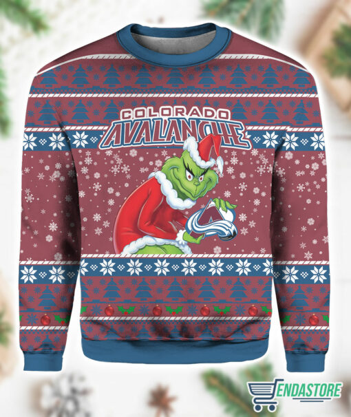 Burgerprint endas lele Aalanche Hockey Grnch Ugly Christmas Sweater 1 Aalanche Hockey Grnch Ugly Christmas Sweater