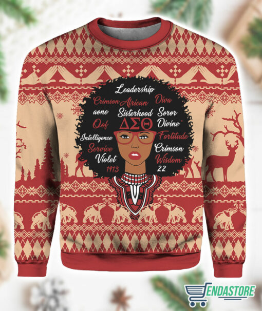 Delta Sigma Theta Limited Edition Ugly Christmas Sweater1 Delta Sigma Theta Limited Edition Ugly Christmas Sweater