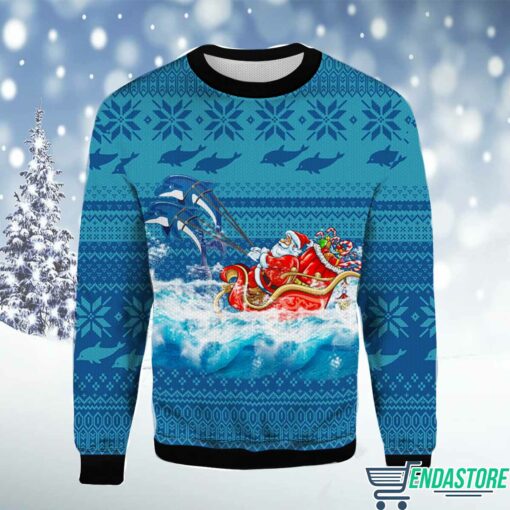 Endsa Dolphin Riding The Waves With Santa Ugly Christmas Sweater Dolphin Riding The Waves With Santa Ugly Christmas Sweater