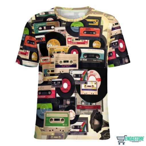 All Over Tape Pattern Casual Short Sleeve Shirt 4 All Over Tape Pattern Casual Short Sleeve Shirt