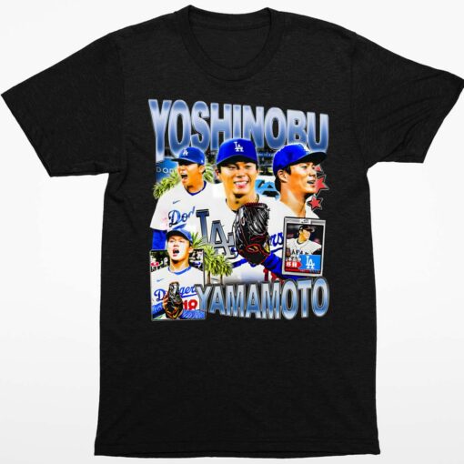 Yoshinobu Yamamoto LA Dodgers Baseball Graphic Shirt 1 1 Yoshinobu Yamamoto LA Dodger Baseball Graphic Sweatshirt