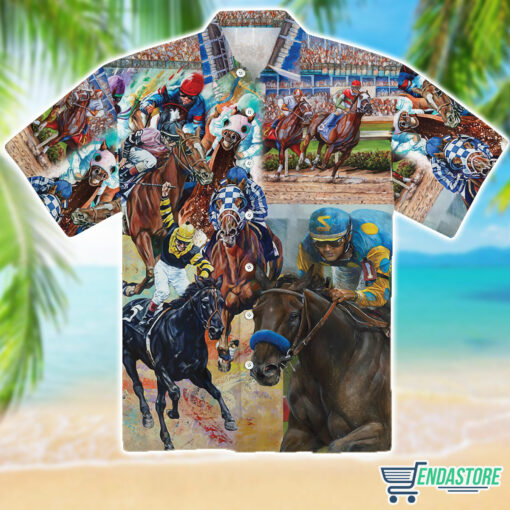 Burgerprint endas Kentucky Derby Horse Racing Hawaiian Shirt 1 Kentucky Derby Horse Racing Hawaiian Shirt