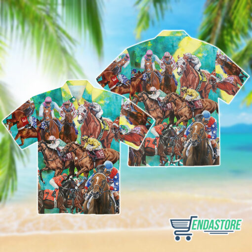 Burgerprint endas lele Kentucky Derby Horse Racing Aloha Hawaiian Shirt 3 Kentucky Derby Horse Racing Aloha Hawaiian T-Shirt
