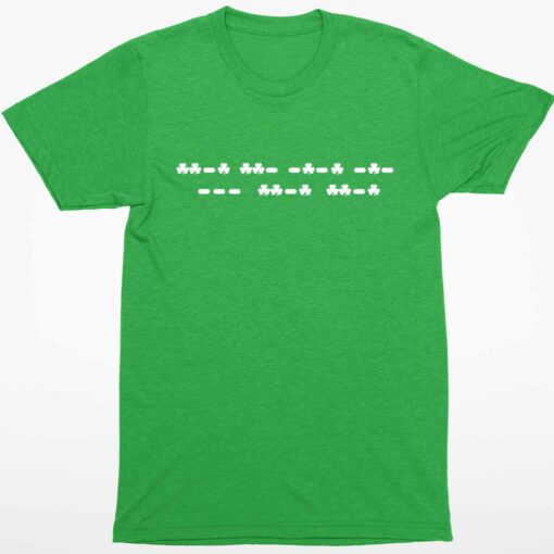 Fuck Off Morse Code St Patricks Day Shirt 1 green F*ck Off Morse Code St Patrick's Day Shirt