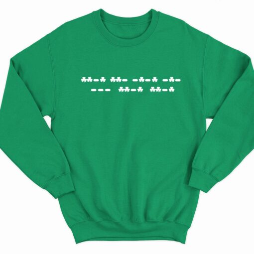 Fuck Off Morse Code St Patricks Day Shirt 3 green F*ck Off Morse Code St Patrick's Day Shirt