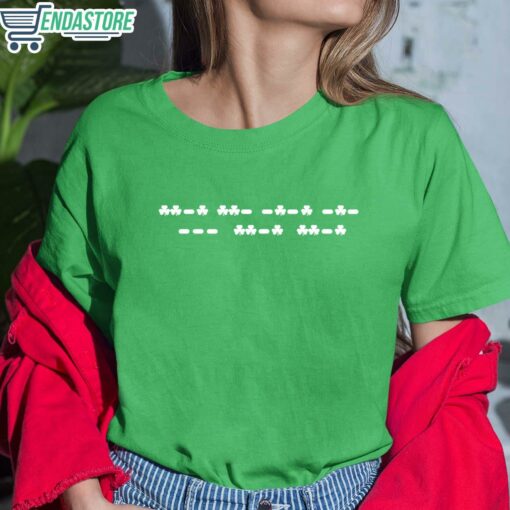 Fuck Off Morse Code St Patricks Day Shirt 6 green F*ck Off Morse Code St Patrick's Day Shirt