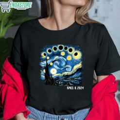WomenS Van Gogh Total Solar Eclipse 2024 Print T Shirt 6 1 Women'S Van Gogh Total Solar Eclipse 2024 Print Hoodie
