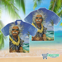 1 6 Albert Einstein Chilling On The Beach Hawaiian Shirt