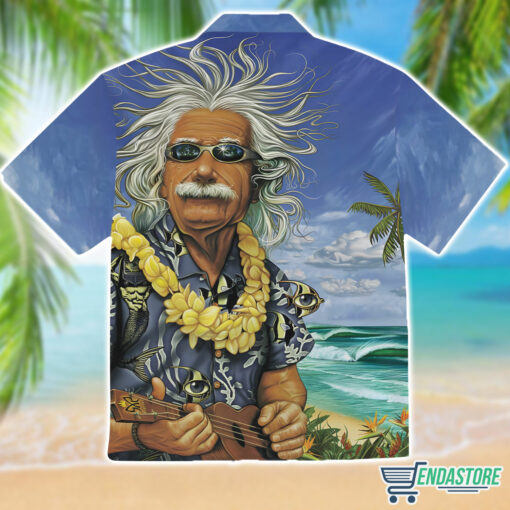 4 7 Albert Einstein Chilling On The Beach Hawaiian Shirt