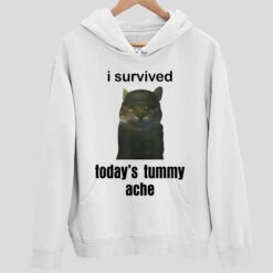 I Survived Todays Tummy Ache Shirt 2 white I Survived Today's Tummy Ache Sweatshirt