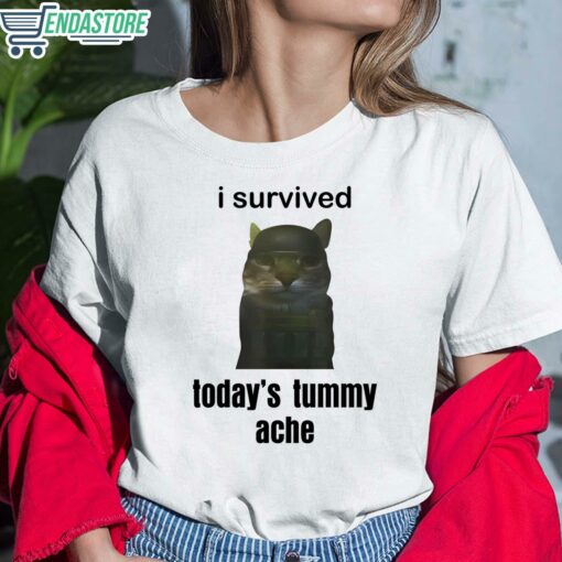 I Survived Todays Tummy Ache Shirt 6 white I Survived Today's Tummy Ache Hoodie