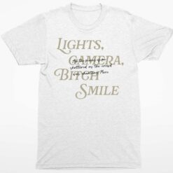 Lights Camera Bitch Smile Vintage Sweatshirt 1 white Home 2